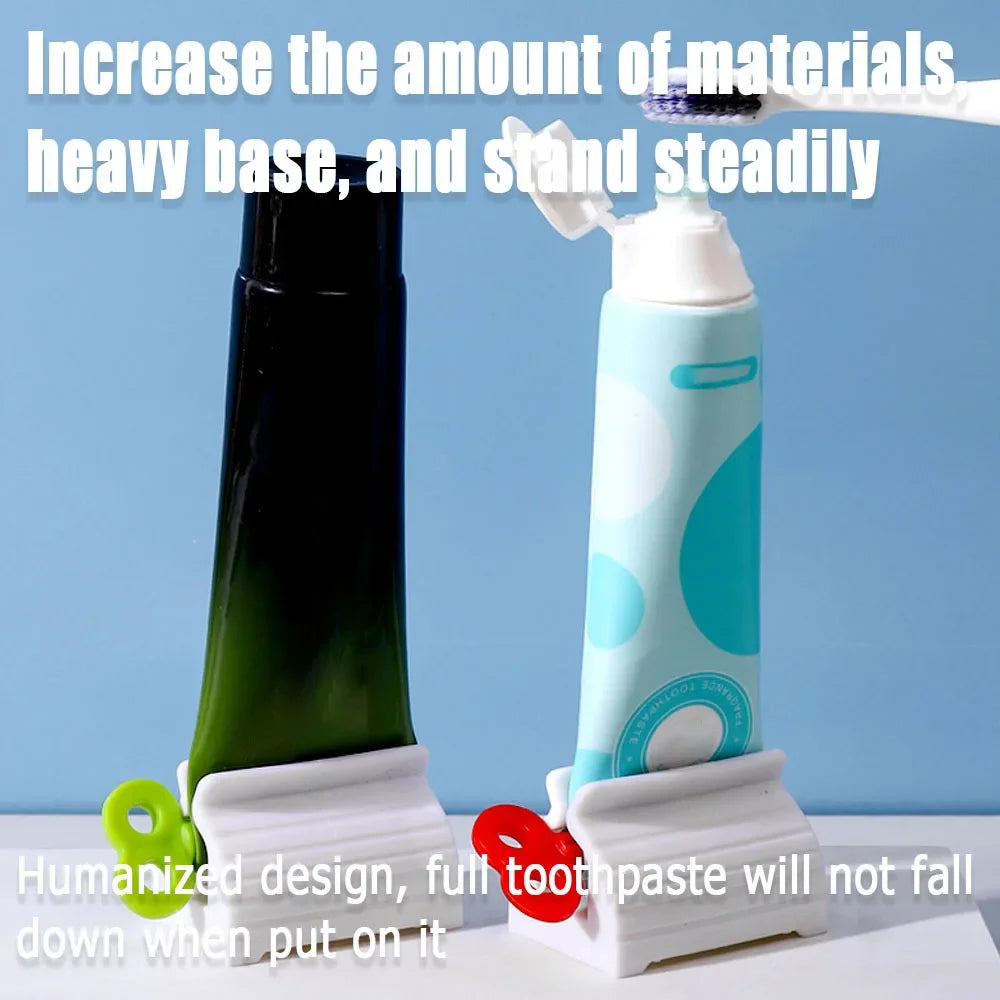 1 Pc Rolling Tube Toothpaste Squeezer Toothpaste Seat Holder Stand Rotate Toothpaste Dispenser for Bathroom