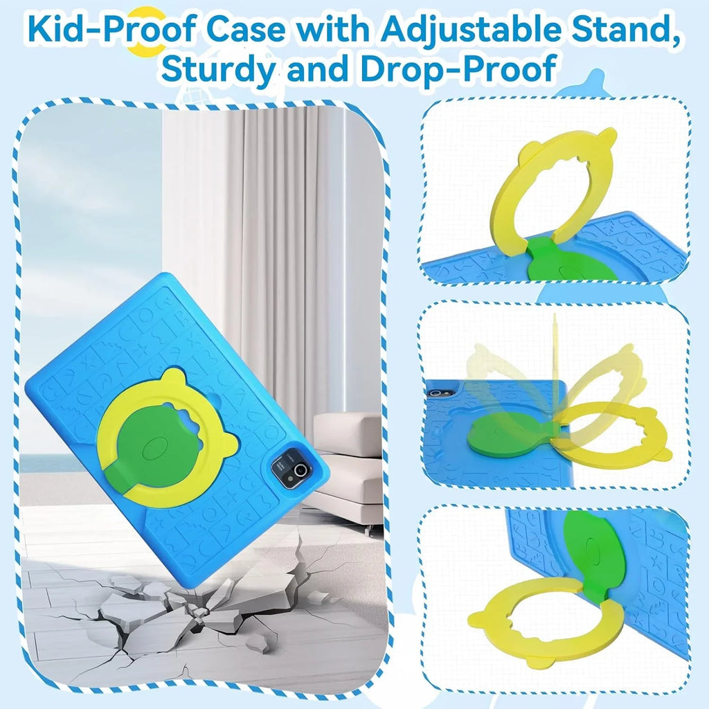 BESTSKI 10 Inch Kids Tablet with 6GB RAM+64GB ROM+128GB SD Expand, 5000mAh, Dual Camera, with Parent Control & Kids Education