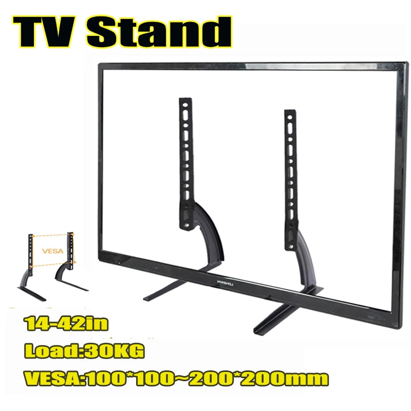 BEISHI Table Top TV Stand Pedestal for 14-42 Inch LCD /LED/OLED/Plasma Adjustabe Universal TVs Screen Monitor Bracket TV Feet