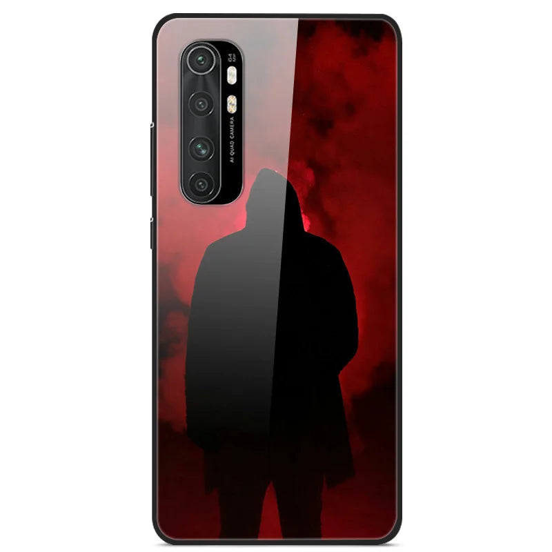 For Xiaomi Mi Note 10 Lite RU 6 GB 128 GB Case Tempered Glass Hard Back Cover For Xiaomi Mi Note 10 Lite Case Note10 Lite Fundas