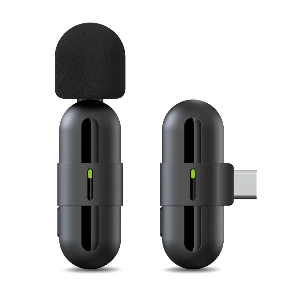 Basix Mini Lavalier Microphone Portable Audio Video Recording Mini Lapel Mic Wireless Microfone for IPhone TypeC ipad Game Phone