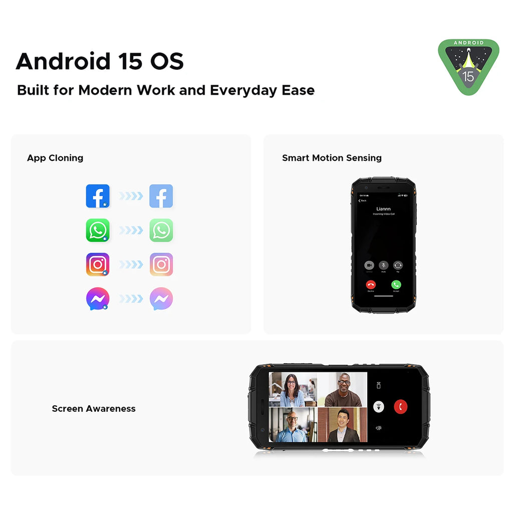 2025 NEW DOOGEE Fire 3 Ultra Rugged Smartphon 5G 5.5" HD 24GB RAM 256GB ROM Cell Phone 8350mAh Android 15 NFC Telephone Portable