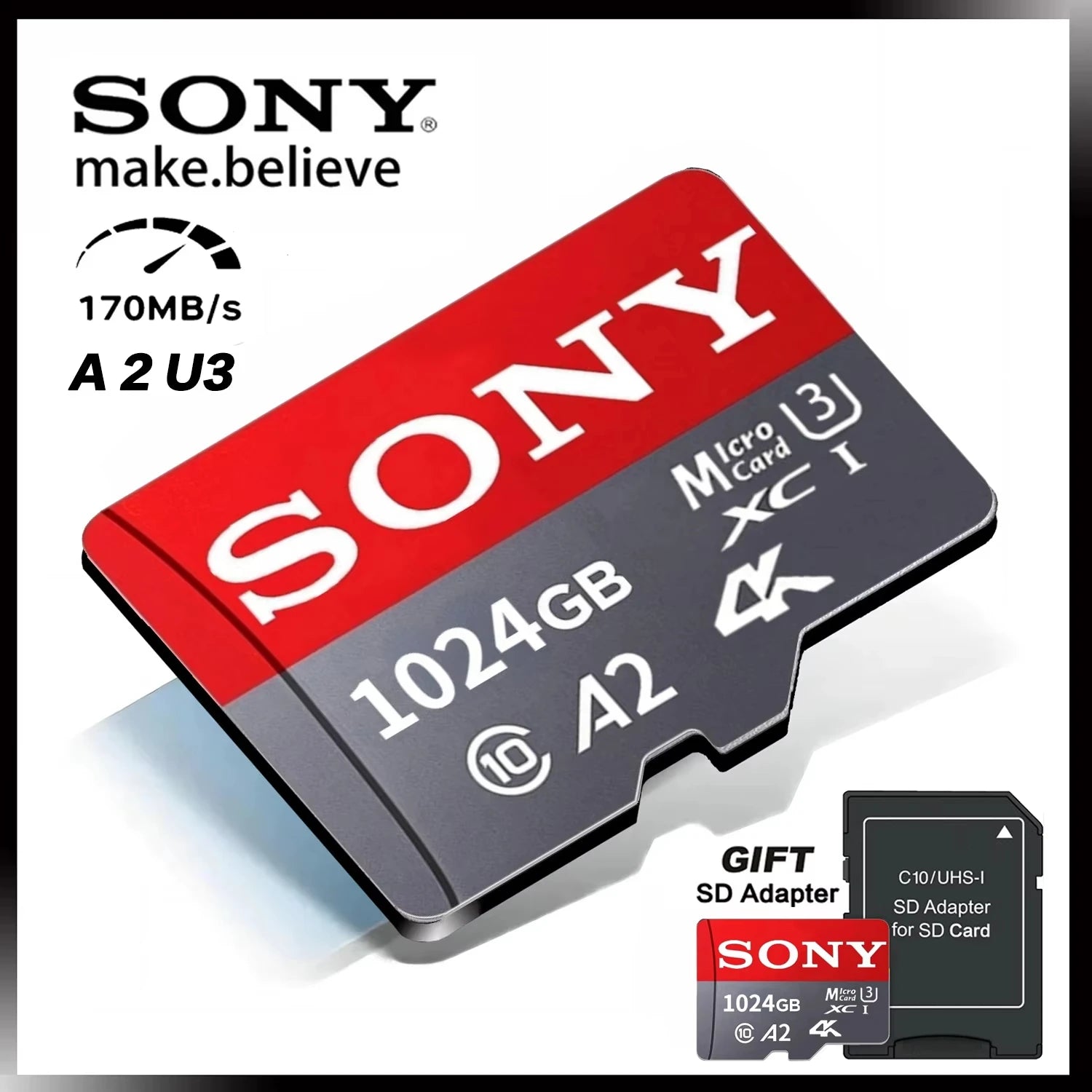 SONY Micro SD TF Card 1TB Memory Card Class 128GB 256GB High Speed Cartao De Memoria Flash Memory TF Mecard C10 For Xiao Mi