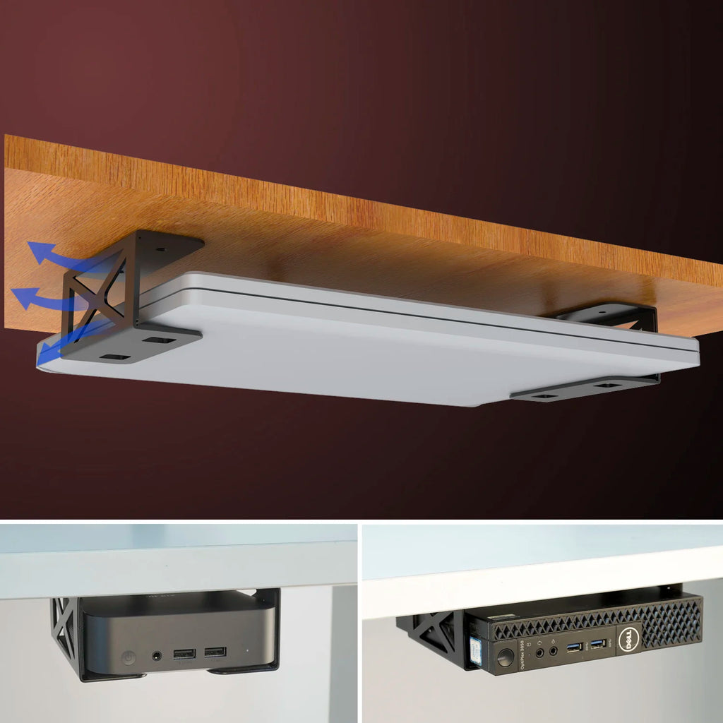 Under Desk Laptop/Mini PC Storage Mount,CPU Holder,Compatible with Dell OptiPlex,Mac Book,Mac Mini and More
