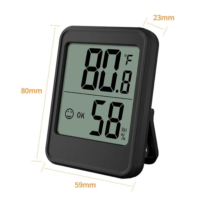 Indoor Digital Temperature Humidity Meter With Stand Magnet Portable House Office Temperature Monitor Thermometer Hygrometer