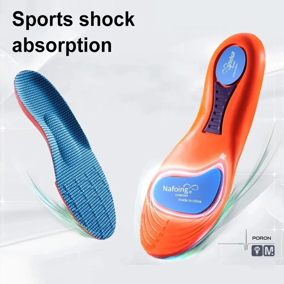 Orthopedic Sports Elasticity Insoles For Shoes Sole Unisex Technology Shock Absorption Breathable Running Insoles
