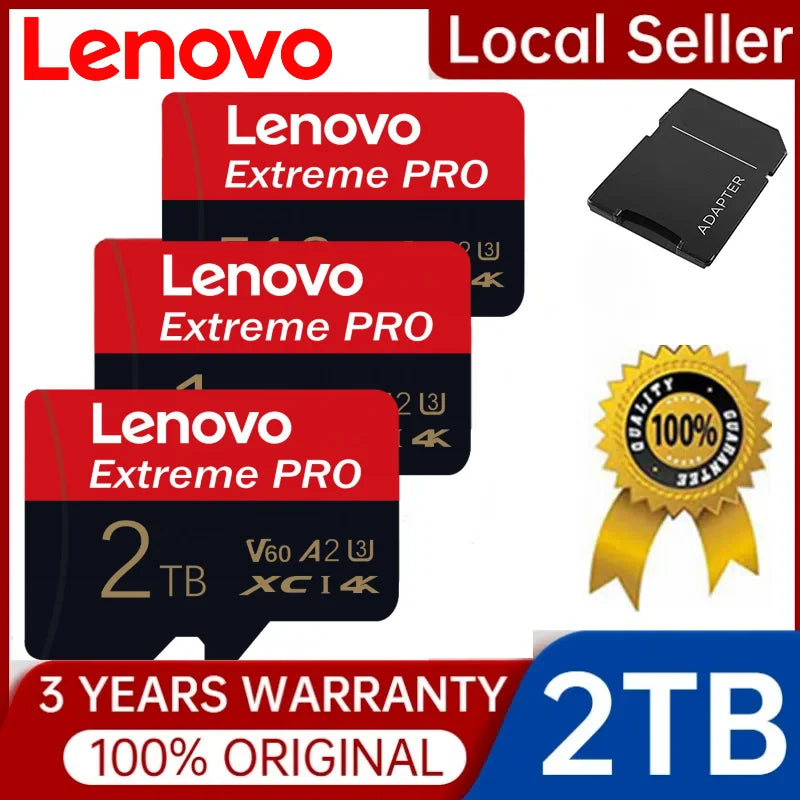 Lenovo 2TB Original Memory Card 128GB Class10 1TB 512GB Mini SD Card 128GB A2 V60 Micro SD Card High Speed SD/TF for Xiao Mi