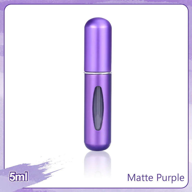 1/4Pcs 5ml Perfume Atomizer Portable Liquid Container for Cosmetics Traveling Mini Aluminum Spray Empty Refillable Bottle