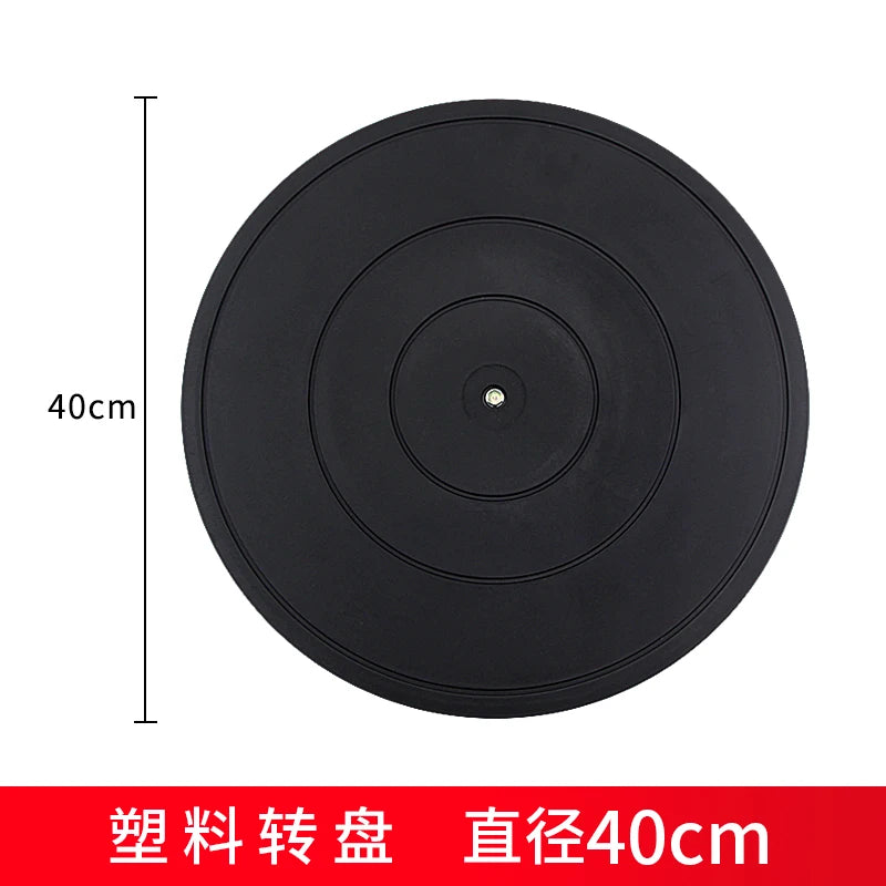 8-12 Inch Heavy Duty Rotating Swivel Steel Ball Bearings Stand for Monitor TV Turntable Lazy Susans Black Round Shape