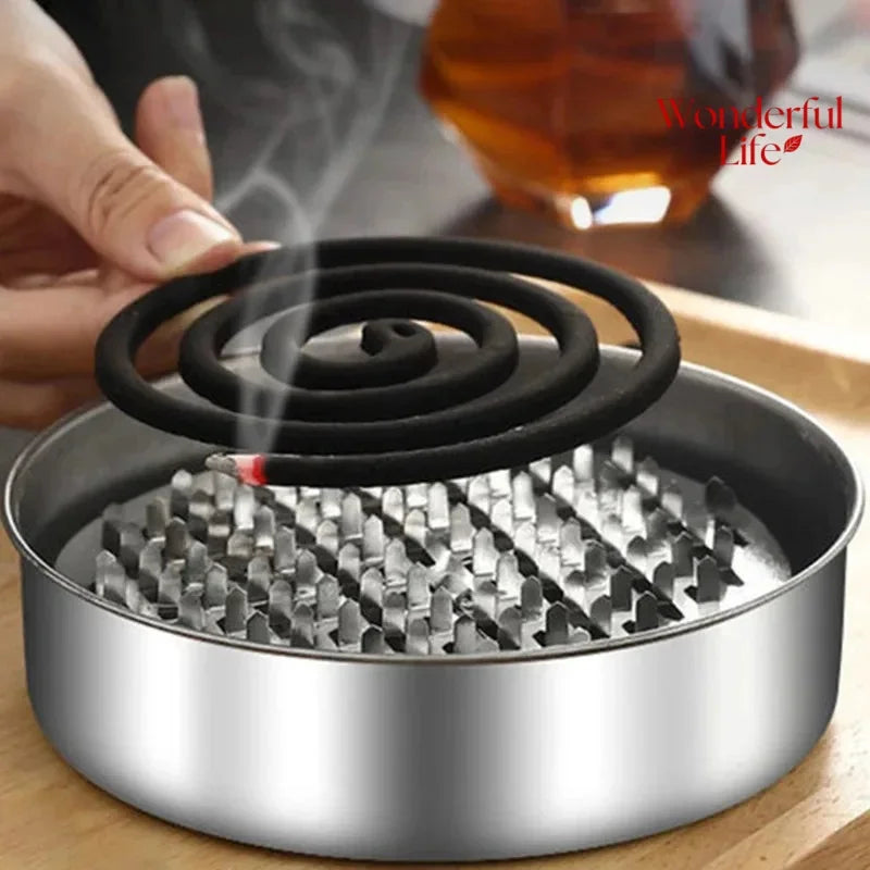 1Pcs Mosquito Coil Tray Nail Tooth Mosquito Coil Holder Household Ash Tray New Mosquito Coil Holder Mosquito Coil Box With Cover