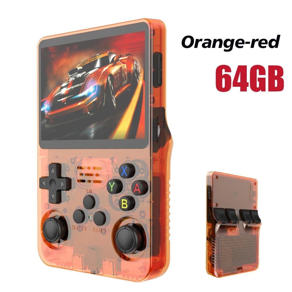 Open Source R36S Retro Handheld Video Game Console Linux System 3.5 Inch IPS Screen Portable Pocket Video Player R35S 64GB Games