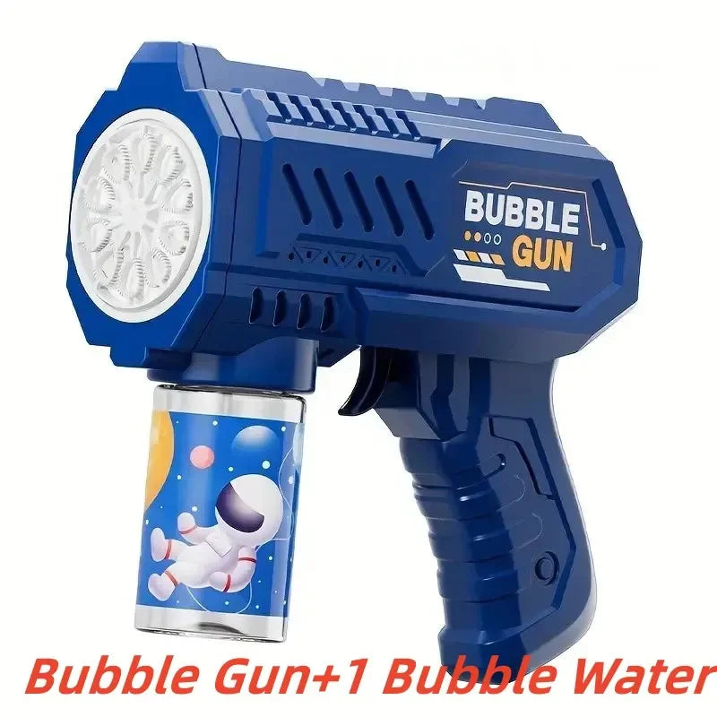 Full-Automatic Space Bubble Blowing Toy Bubble Gun Outdoor Bubble Machine Gift Holiday Gift Toy (Without Bubble Water)