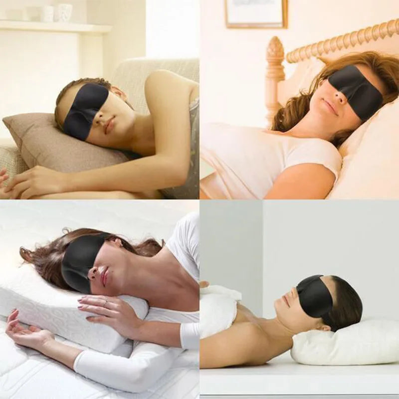 Breathable 3D Sleeping Eye Mask Strong Blackout Eye Mask Eye Mask Soft Portable Blindfold Travel Eyeshade for School Home Office