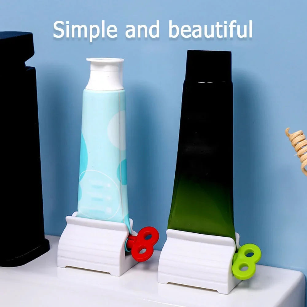 1 Pc Rolling Tube Toothpaste Squeezer Toothpaste Seat Holder Stand Rotate Toothpaste Dispenser for Bathroom