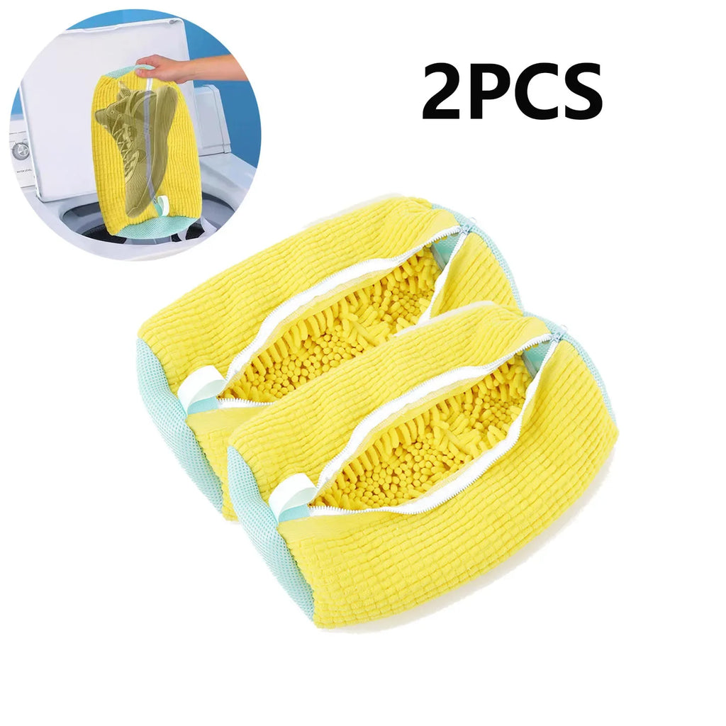 1/2PCS Wash Shoes Bag Padded Net Laundry Shoes Protector Fluffy fibers Polyester Washing Shoes Machine Laundry Bag Drying Bags