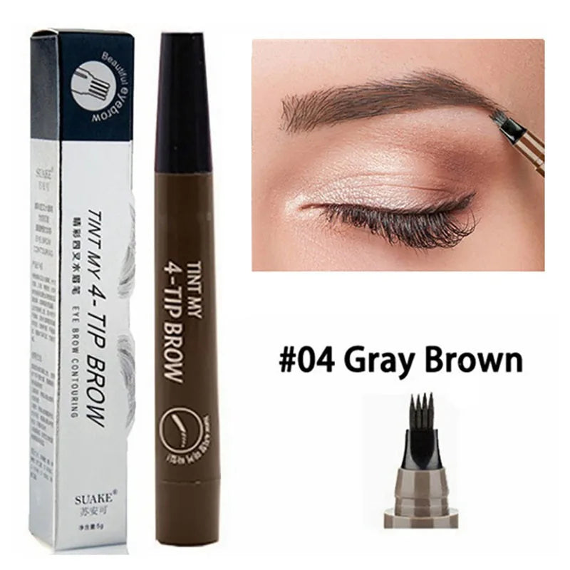 4 fork microblading eyebrow pencil waterproof eyebrow pencil natural long-lasting eyebrow makeup five colors