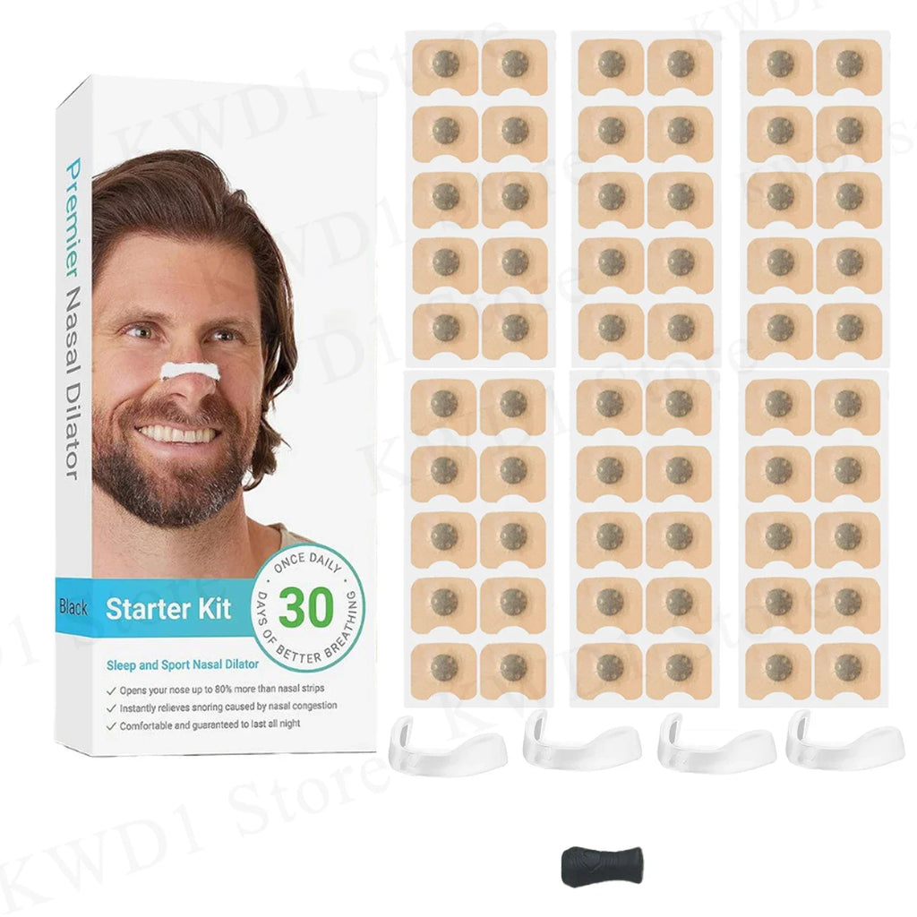 15/30days Magnetic Nasal Breathing Dilators Starter Kit for Nose Improve Sleep Quality Snoring Anti Snoring Sleep Mouth Tape