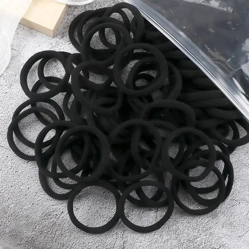 50/100pcs Black Hair Bands for Women Girls Hairband High Elastic Rubber Band Hair Ties Ponytail Holder Scrunchies Accessorie