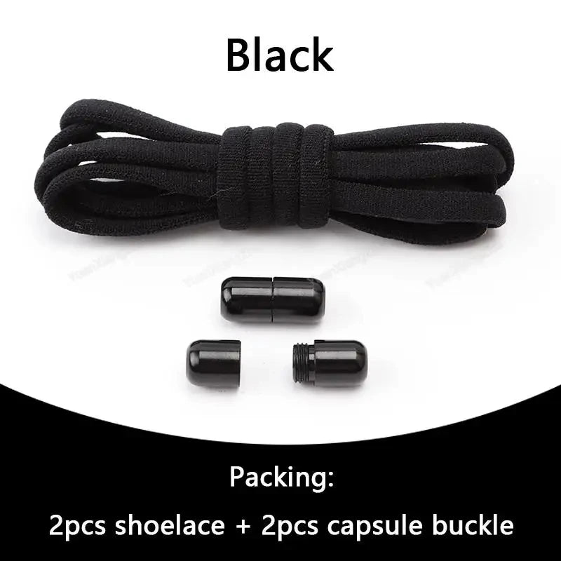 Elastic No Tie Shoelaces Semicircle Shoe Laces for Kids and Adult Sneakers Lazy Shoelace Quick Put on And Take Off Shoe Strings