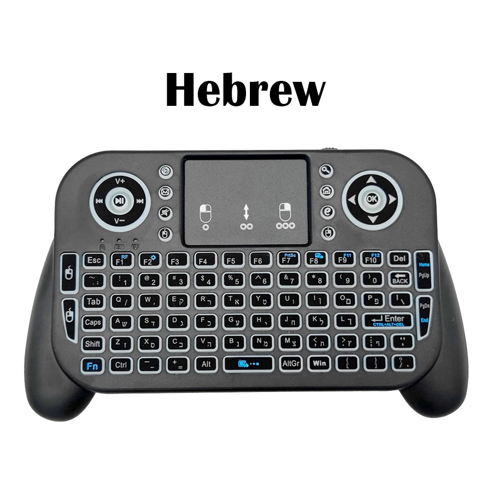 Portable Mini Wireless Keyboard V8 7 Backlit 2.4G Bluetooth Touchpad Air Mouse Remote Control for Android TV Box