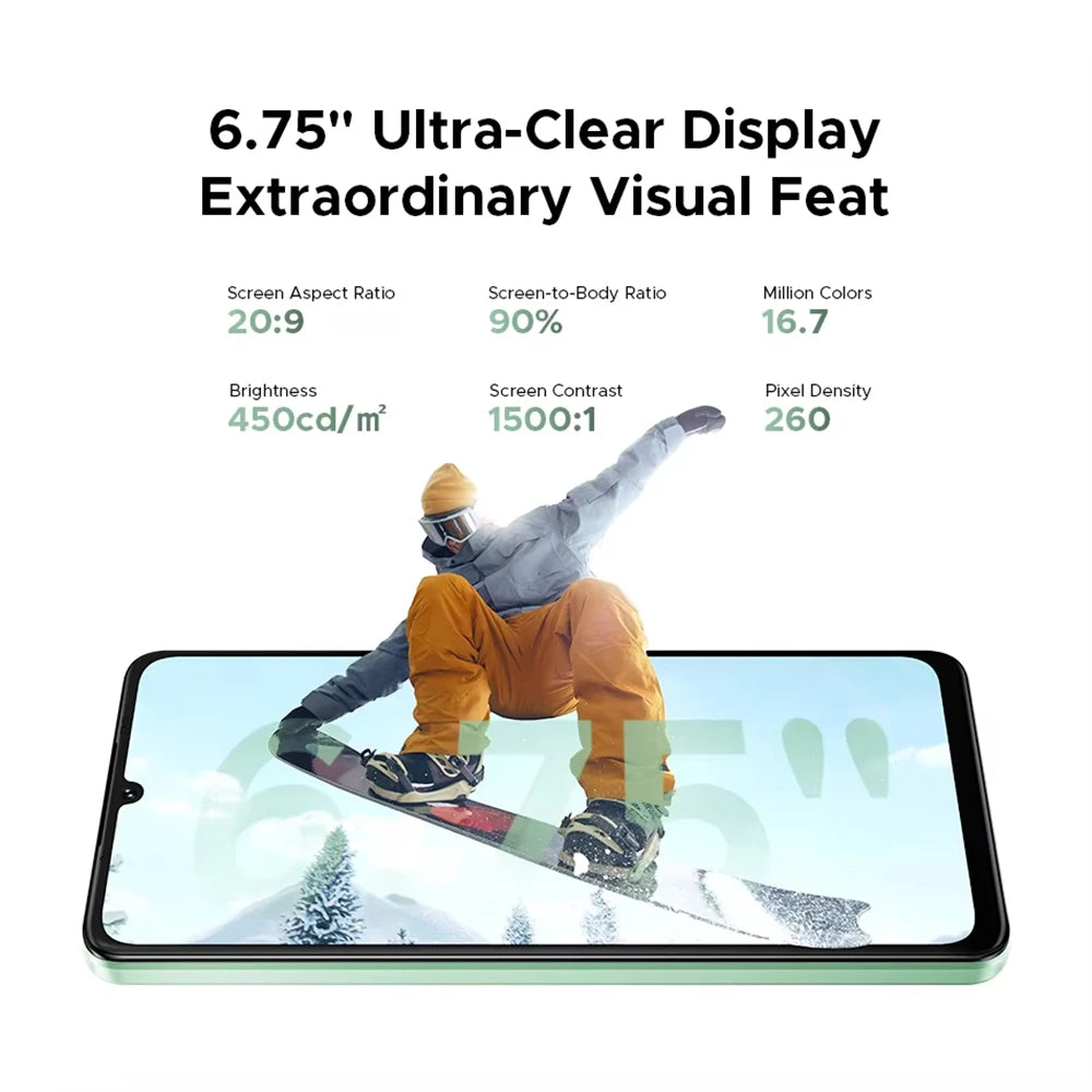 NEW DOOGEE Note 59 Pro 5G Smartphone 8GB RAM 256GB ROM 120Hz 6.75" HD+ 6250mAh Battery NFC Cellphone Martphone Android 15 Phones