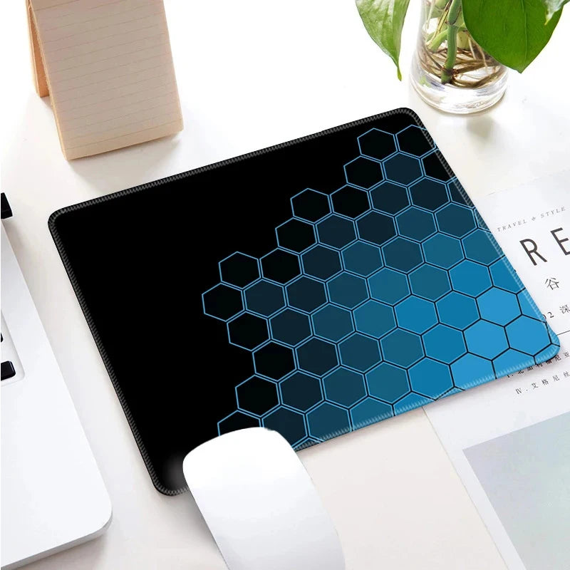 Small Locking Edge Keyboard Table Mats PC Mouse Pad Gabinete Mausepad Computer Table Mat Geometric Art Gaming Office Accessories