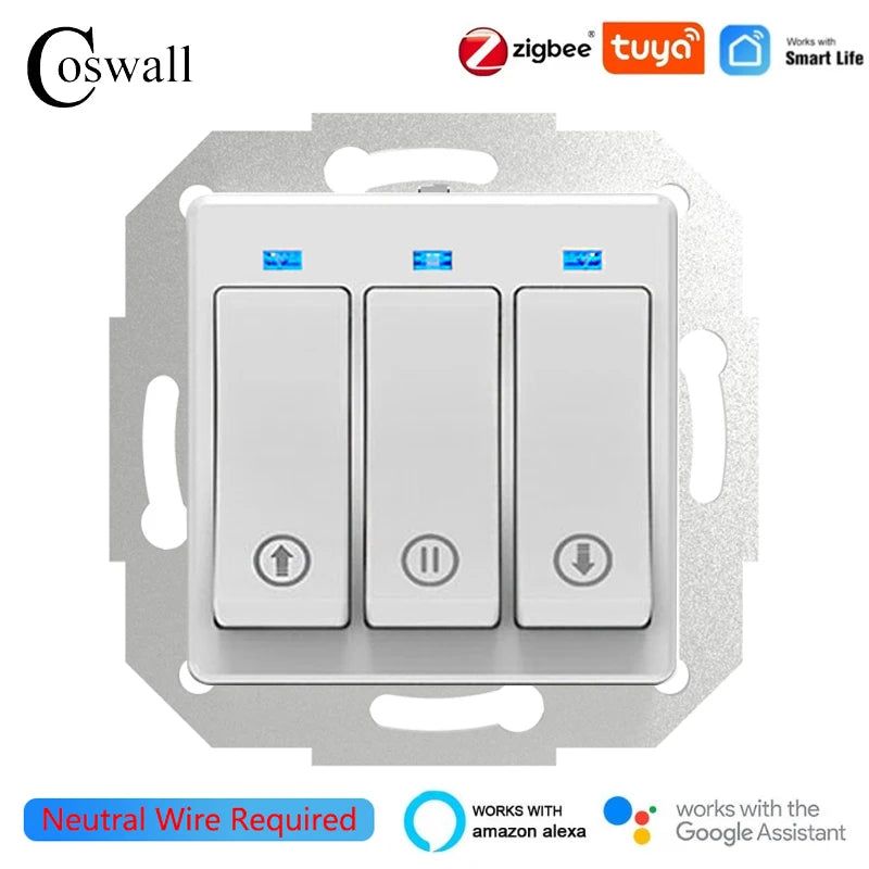 COSWALL DIY Module WIFI / Zigbee Smart EU Wall Socket With PD 20W Type-C & A Dual USB Fast Charger With Power Monitoring Alice