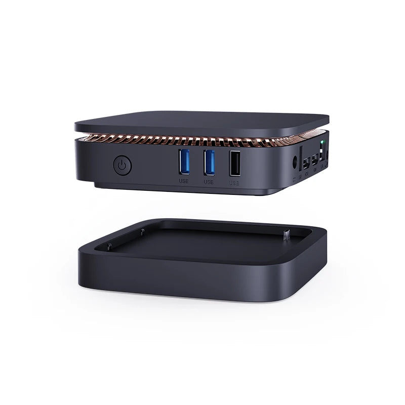 Ranboda Mini office computer mini pcs N5105 8GB M.2 SATA 128GB/256GB Support 4K 60Hz Dual HD-MI LAN Mini PC for Business