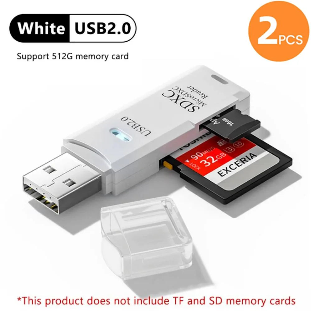 2 IN 1 USB 3.0 /USB 2.0 Card Reader SD TF Card Memory Card Reader High Speed Smart Card reader Adapter For PC Laptop Accessories