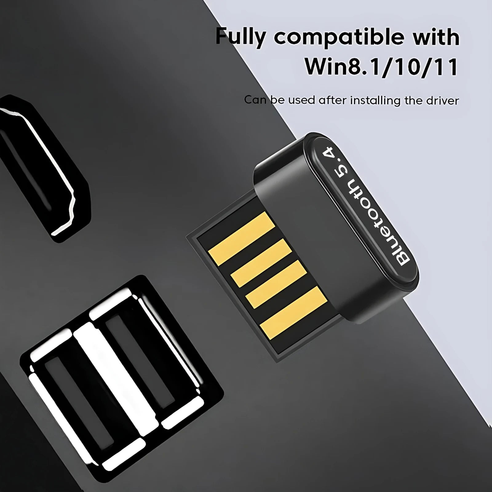 Bluetooth 5.4 USB Transmitter Wireless Adapter for PC Wireless Mouse Keyboard Bluetooth Headset Compatible with Windows 8.1/10/1