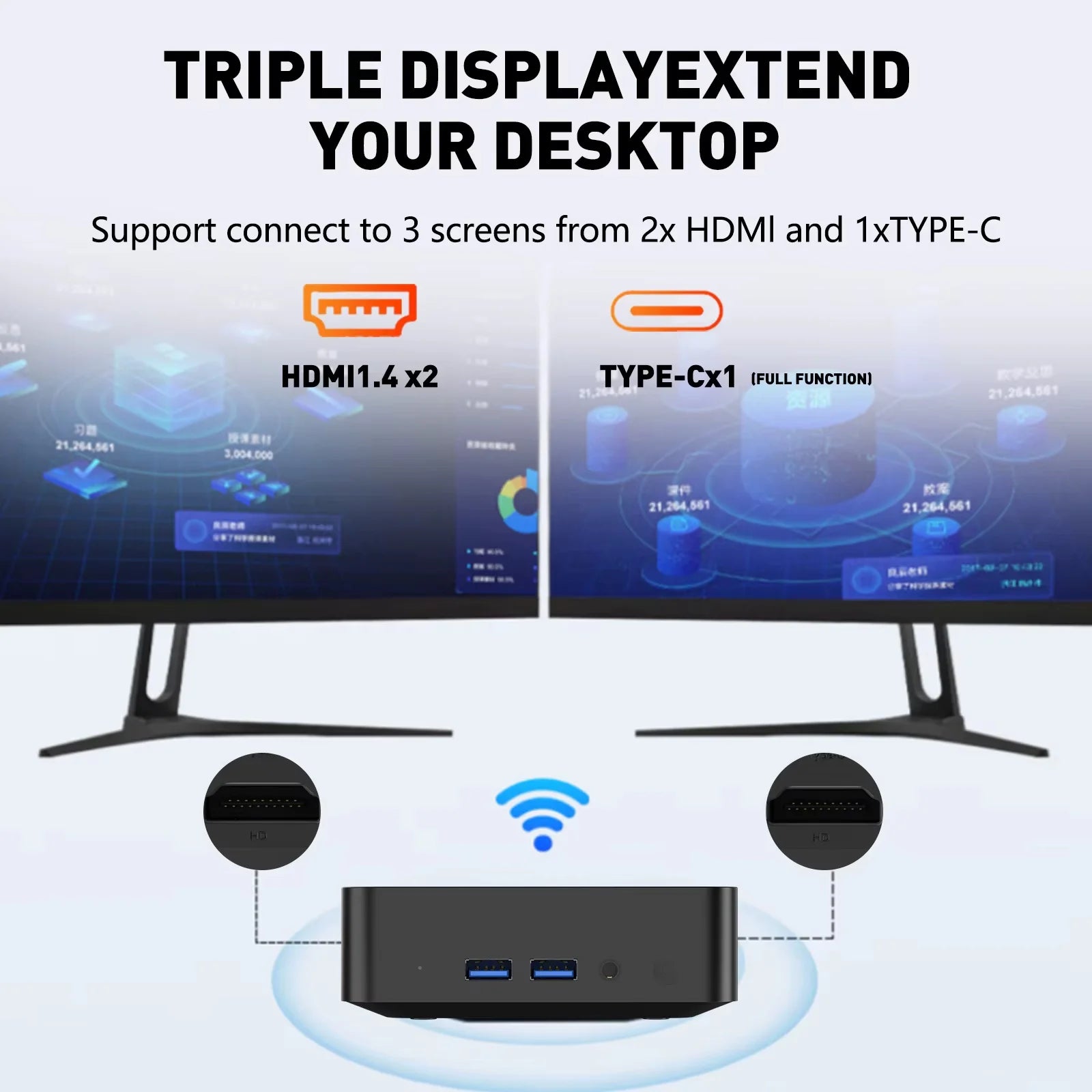 Mini PC Intel Core i9 Processor UHD Graphics Small Pocket Computer Windows 11 Mini PC WiFi6 1TB NVMe SSD Desktop Gaming Computer