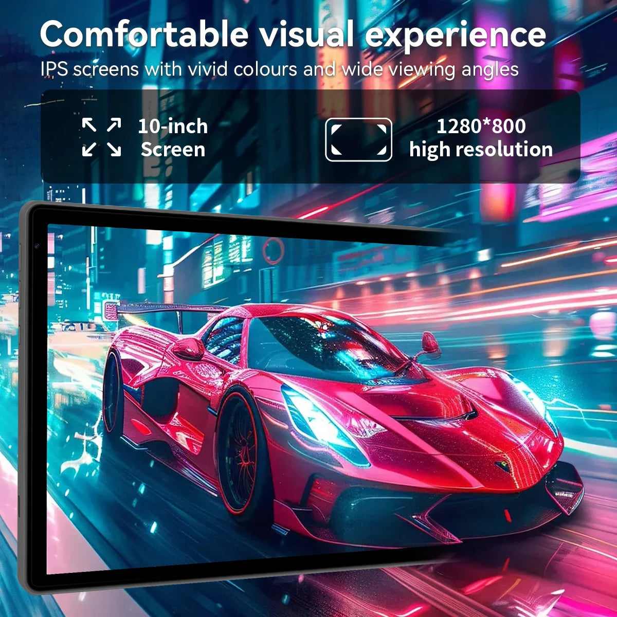 Tablet 10.1 Inch Android 15 Tablet 24GB RAM 128GB ROM (1TB TF) Octa-Core Dual Camera WiFi 6 Bluetooth Fast Charging PC Tablets