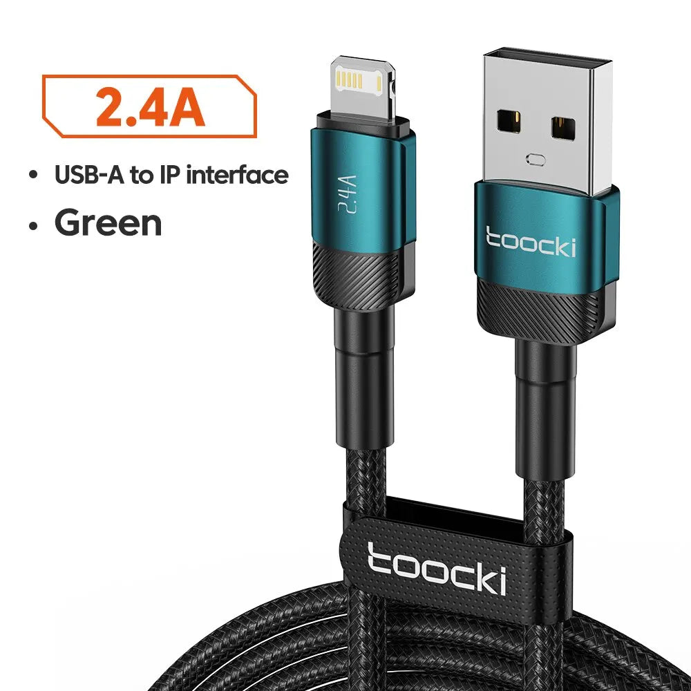 Toocki USB Type C Cable Fast Charging USB C Charger Cord For iPhone 15 14 13 12 11 Huawei P40 P30 Realme Oppo Oneplus Power Bank