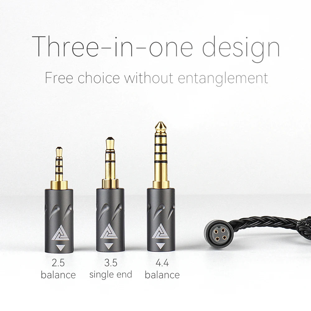 QKZ Q1 MAX 16 Stand 352 Cores Earphones Upgrade Cable 3 in 1 Silver Plated MMCX QDC KZ C Pin for QKZ HBB ZXT AS16 PRO ZSN PRO X