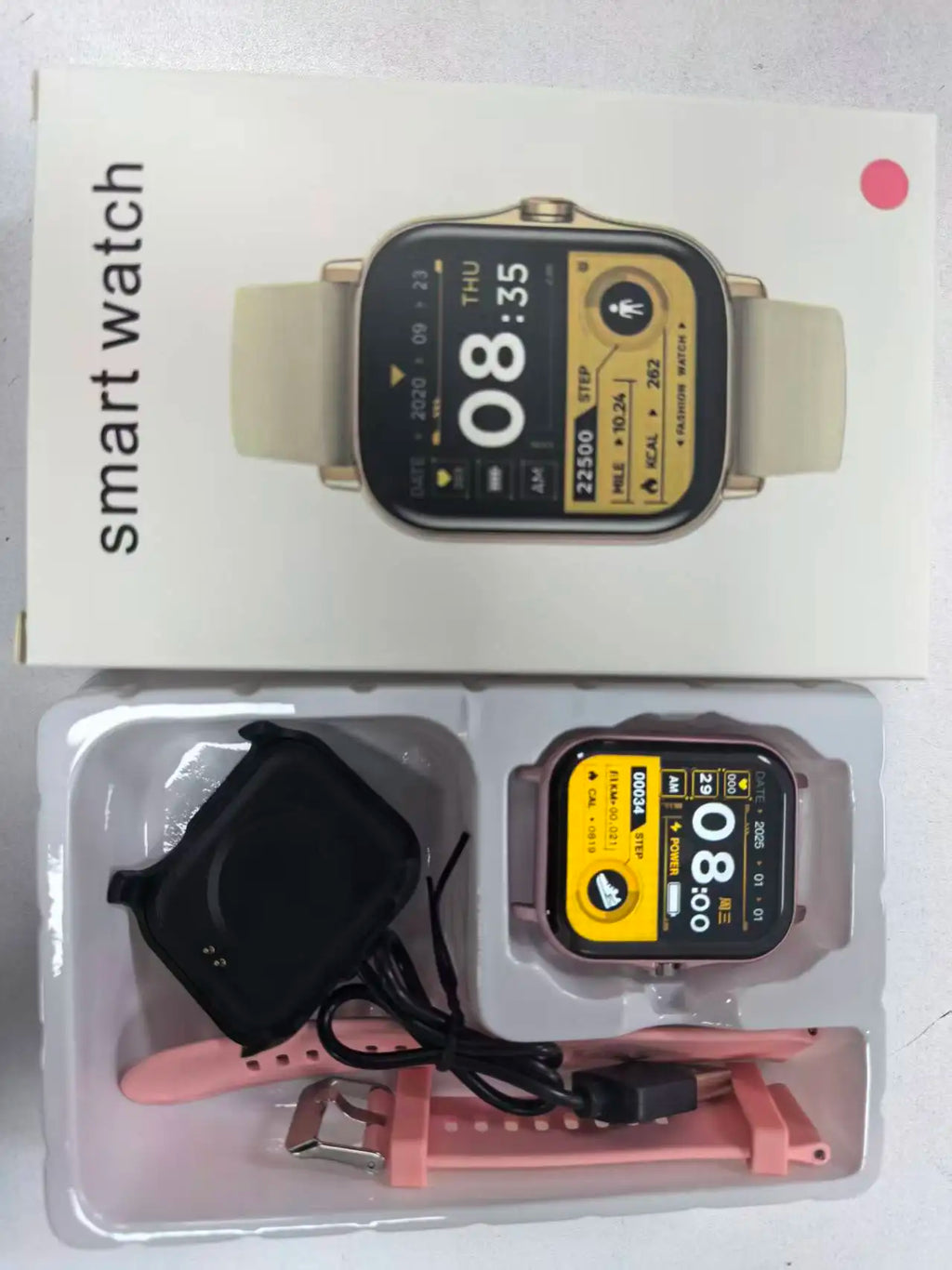 HOMEFISH Smart Watch Android Phone 1.44''Inch Color Screen Bluetooth Call Blood Oxygen/Pressure Monitoring Smart Watch Women Men