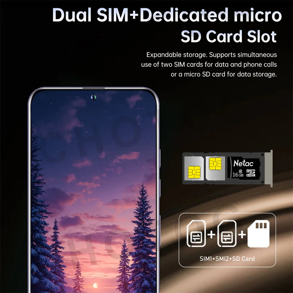 New SMS 24 Ultra Mobile Phones 22GB+2TB Global Version Smartphone 5G Dual Sim Android Cellphones Snapdragon 8 gen 3 Cell Phone