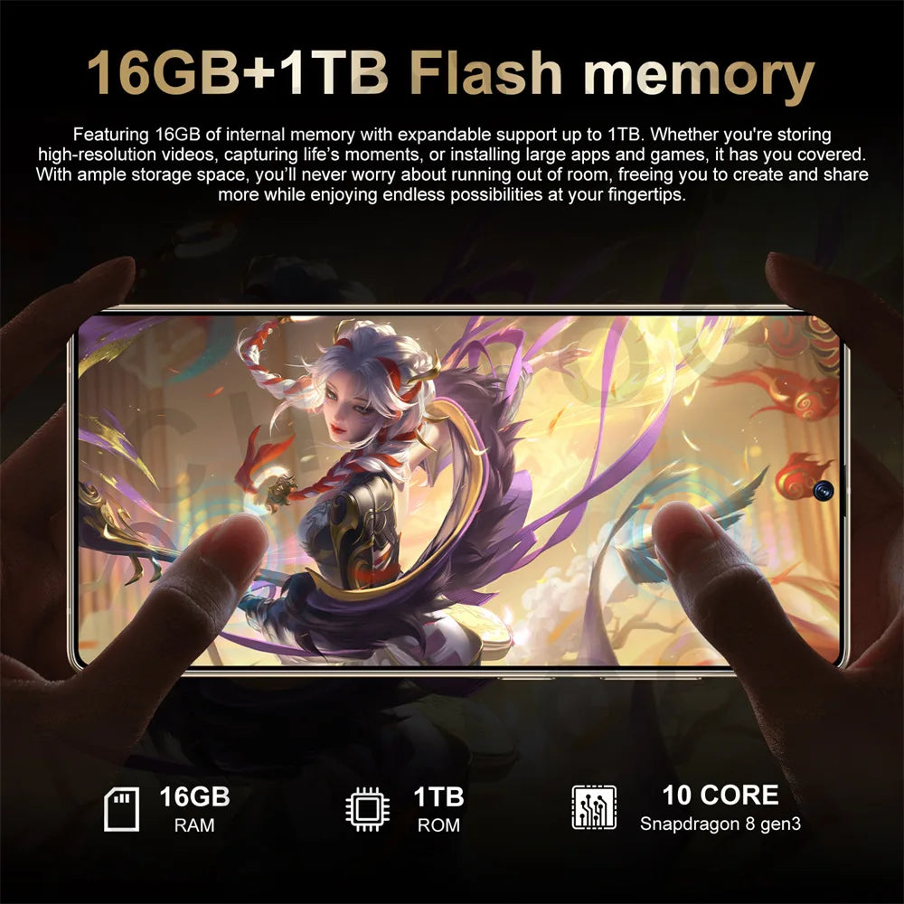 Magnetic Case For Cellphones SMS 25 Ultra 5G Dual Sim Smartphone Silicone Cases For Android 14 Cell Mobile Phone 22GB+2TB Cover