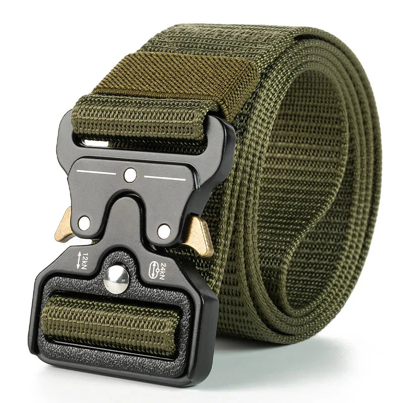 Quick Release Tactical Belt for Men Women Heavy-Duty Soft Nylon Webbing Train Lightweight Outdoor Sport Survival Accessories ﻿ ﻿
