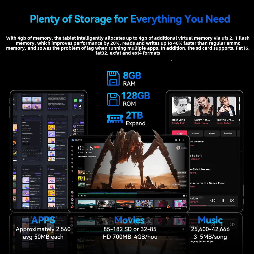 Headwolf WPad6 Android 15 WiFi Tablet 10.1 inch FHD 1920 * 1200, 4+4GB RAM + 128GB ROM/Widevine L1/6000mAh