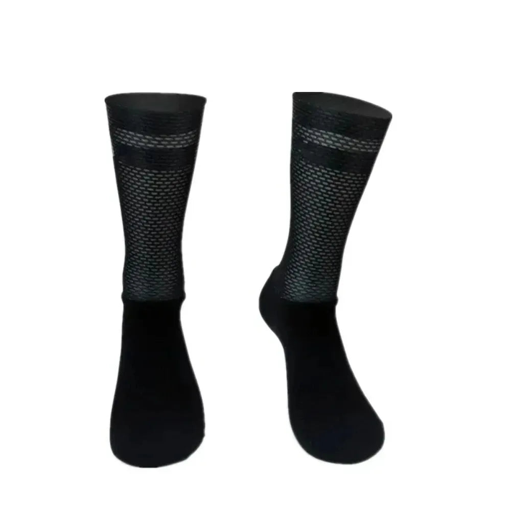 2026 Aero Socks Anti Slip Silicone Cycling Socks Men Bicycle Sport Running Bike Socks Calcetines Ciclismo