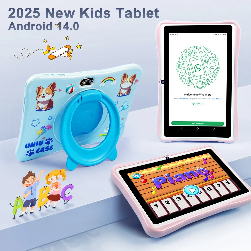 Popular Kids Tablet PC 2025 New 5G Global Version Tablet 16GB 128GB ROM 7 Inch tablet Android 14.0 Pad 4Core Tablet PC Dual Wifi