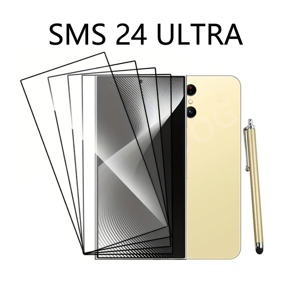 Screen Protector For SMS24 Ultra Mobile Phones 7800mAh Cell Phone Tempered Glass Film For Android Smartphone 22GB+2TB Cellphone