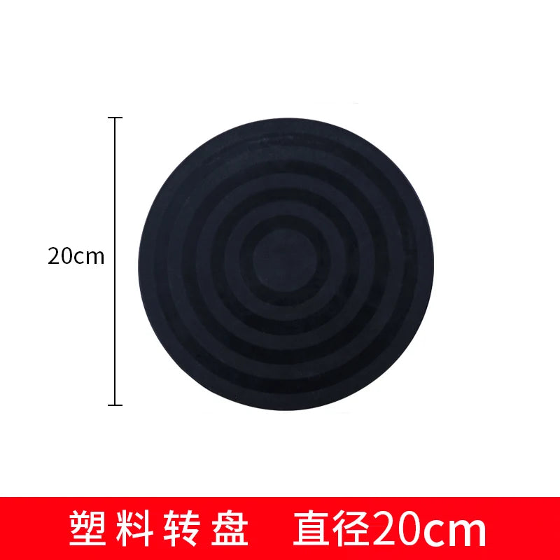 8-12 Inch Heavy Duty Rotating Swivel Steel Ball Bearings Stand for Monitor TV Turntable Lazy Susans Black Round Shape