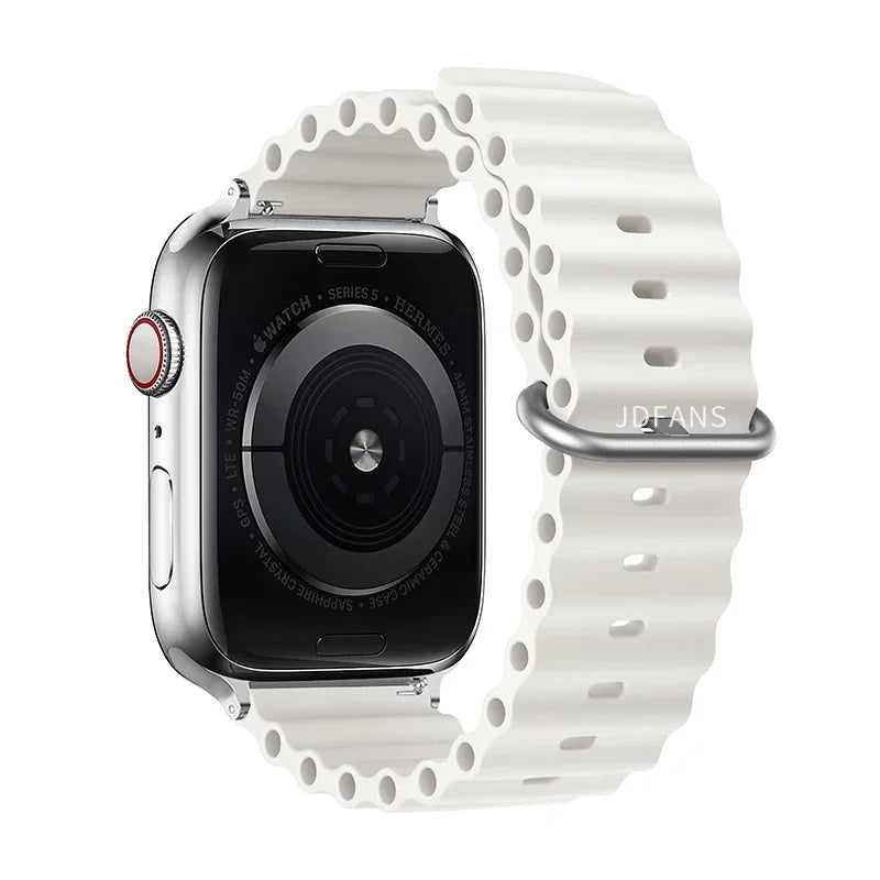Ocean strap For Apple Watch Ultra 2 Band 49mm 10 9 8 7 45mm 41mm Silicone Bracelet Wristband iWatch 6 5 4 3 SE 44mm 40 42mm band